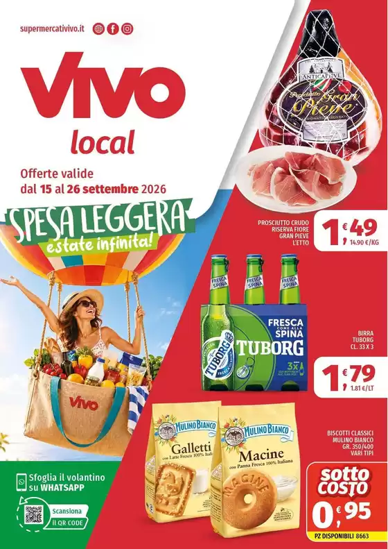 Volantino Vivo Supermercati | Spesa leggera estate infinita! | 2026-09-15T00:00:00.000Z - 2026-09-26T00:00:00.000Z