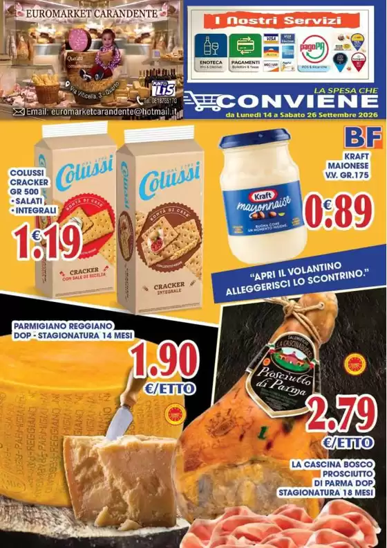 Volantino Euromarket Carandente | La spesa che conviene | 2026-09-14T00:00:00.000Z - 2026-09-26T00:00:00.000Z