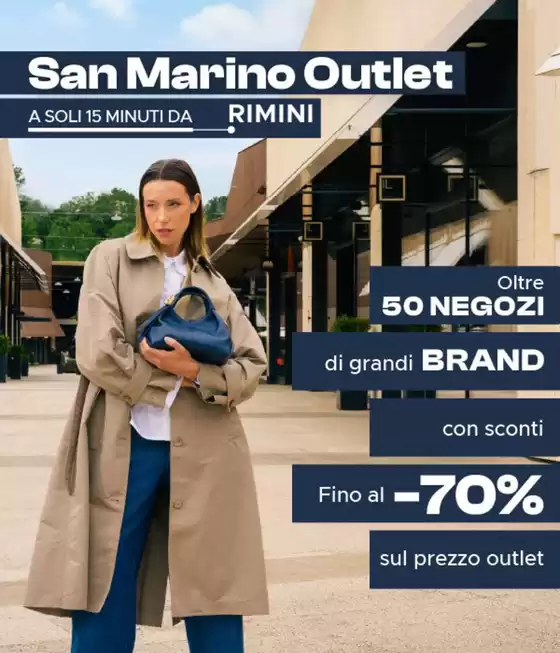 Volantino San Marino Outlet Experience | Fino al -70% | 2026-09-15T00:00:00.000Z - 2026-09-30T00:00:00.000Z