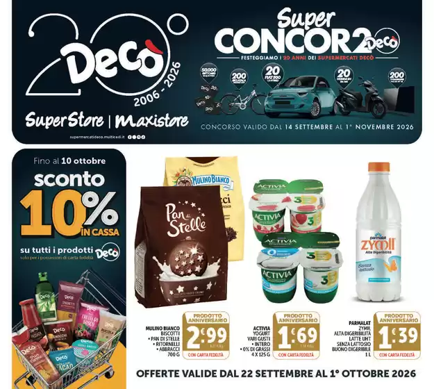 Volantino Decò a Albano Laziale | Super concor2o | 2026-09-22T00:00:00.000Z - 2026-10-01T00:00:00.000Z