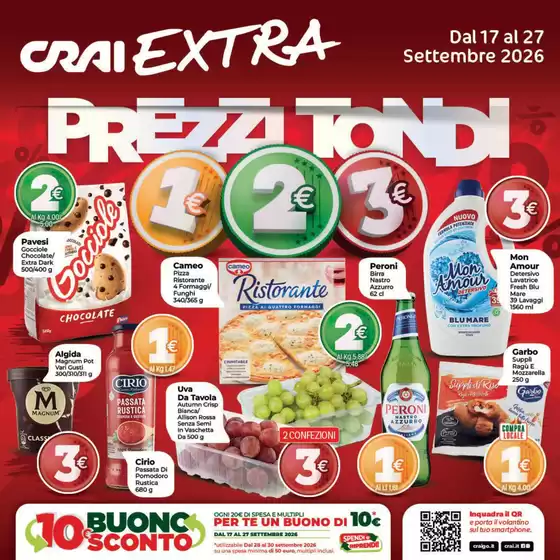 Volantino Crai a Comiso | Prezzi tondi | 2026-09-17T00:00:00.000Z - 2026-09-27T00:00:00.000Z