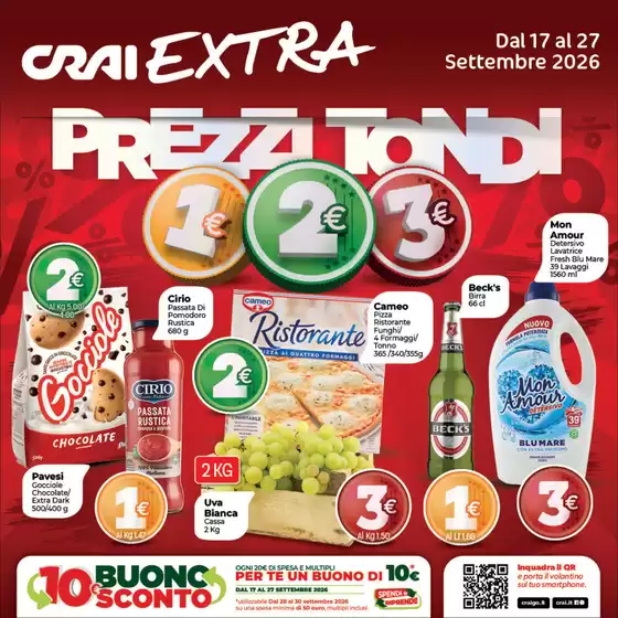 Volantino Crai a Ceriale | Prezzi tondi | 2026-09-17T00:00:00.000Z - 2026-09-27T00:00:00.000Z