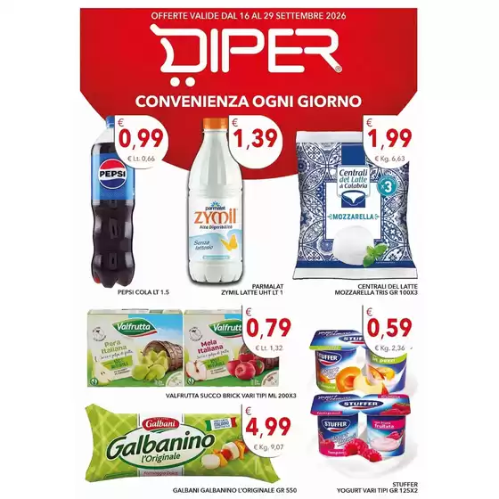 Volantino Diper Spesa | Convenienza ogni giorno | 2026-09-16T00:00:00.000Z - 2026-09-29T00:00:00.000Z