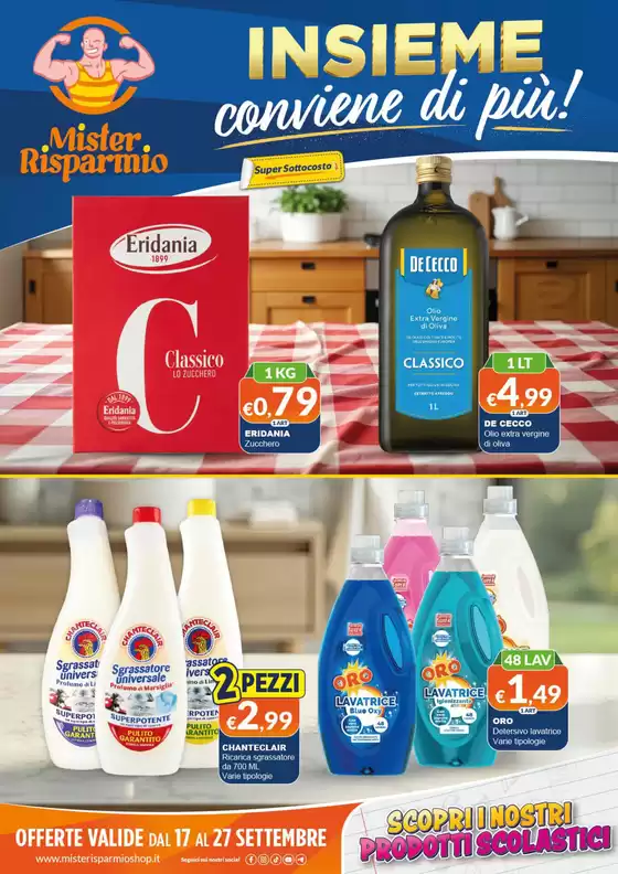 Volantino Mister Risparmio a Caserta | Insieme conviene di piu! | 2026-09-17T00:00:00.000Z - 2026-09-27T00:00:00.000Z