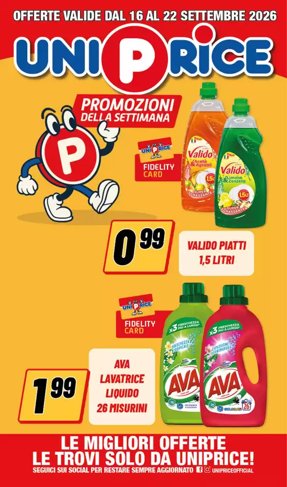 Volantino UniPrice | Promozioni della settimana | 2026-09-16T00:00:00.000Z - 2026-09-22T00:00:00.000Z