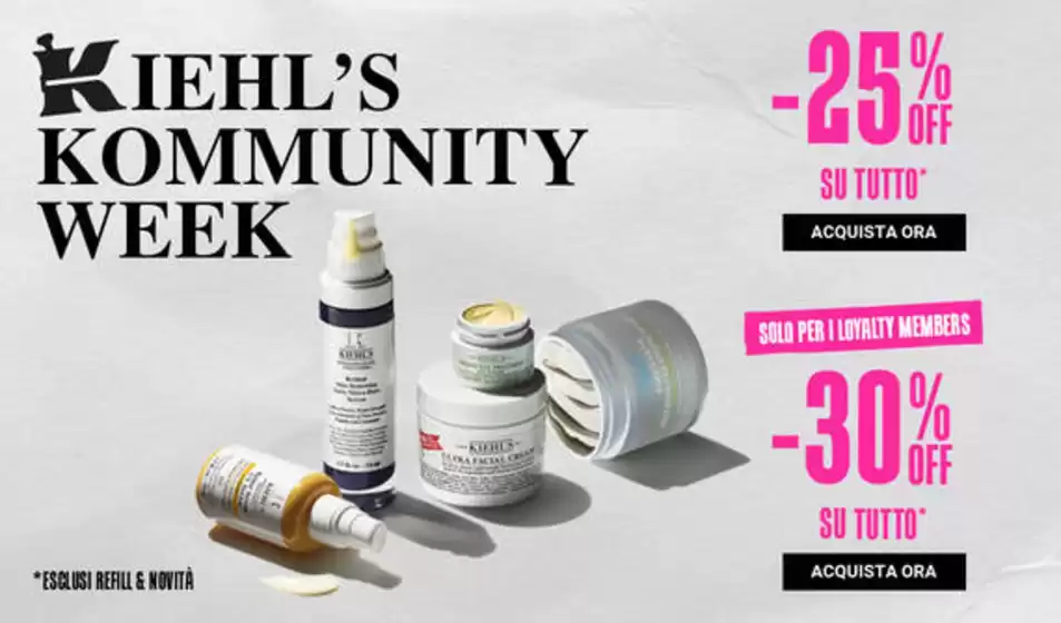 Volantino Kiehls a Castellalto | -25% off & -30% off | 2026-09-16T00:00:00.000Z - 2026-09-30T00:00:00.000Z