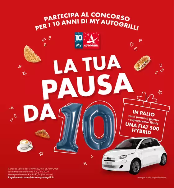 Volantino Autogrill a Albignasego | La tua pausa da 10 | 2026-09-16T00:00:00.000Z - 2026-10-26T00:00:00.000Z