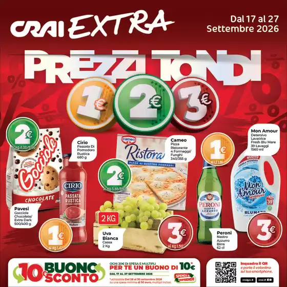 Volantino Crai a San Vito (Cagliari) | Prezzi tondi | 2026-09-17T00:00:00.000Z - 2026-09-27T00:00:00.000Z