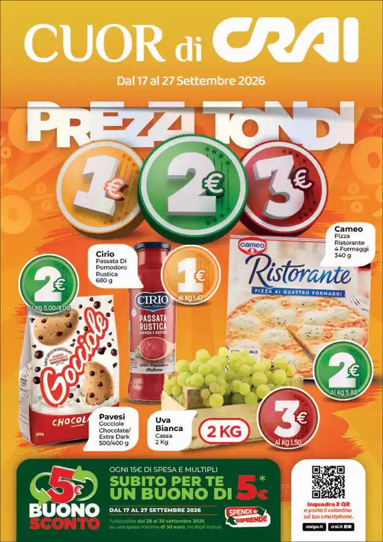 Volantino Crai a Posada | Prezzi tondi | 2026-09-17T00:00:00.000Z - 2026-09-27T00:00:00.000Z