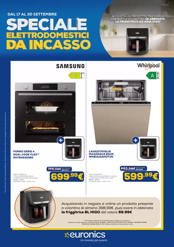 Volantino Euronics a Beinasco | Elettrodomestici da incasso | 2026-09-17T00:00:00.000Z - 2026-09-30T00:00:00.000Z