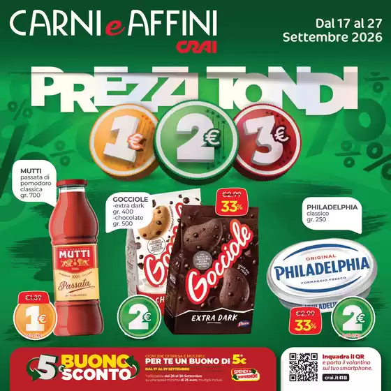 Volantino Carni e Affini | Prezzi tondi | 2026-09-17T00:00:00.000Z - 2026-09-27T00:00:00.000Z