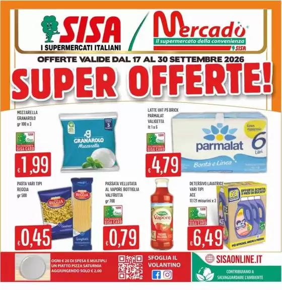 Volantino Mercadò | Super offerte! | 2026-09-17T00:00:00.000Z - 2026-09-30T00:00:00.000Z