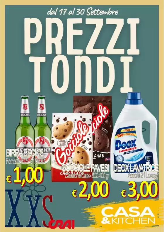 Volantino Xxs Market | Prezzi tondi | 2026-09-17T00:00:00.000Z - 2026-09-30T00:00:00.000Z