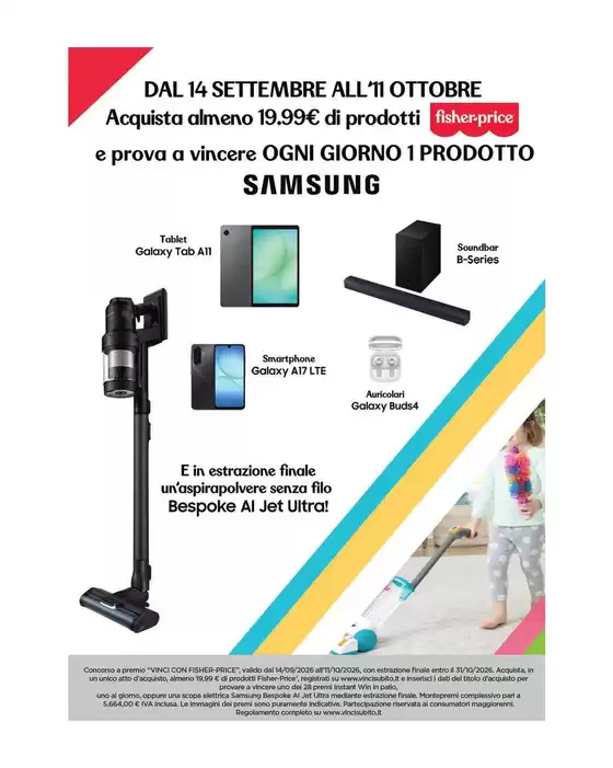 Volantino il Capriccio Giocattoli a Atena Lucana | Sconti e promozioni | 2026-09-14T00:00:00.000Z - 2026-10-31T00:00:00.000Z