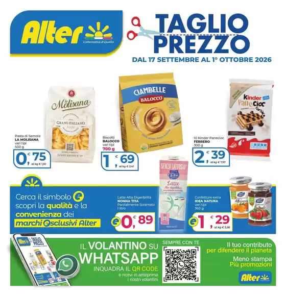 Volantino Alter Discount a Morro d'Alba | Taglio prezzo | 2026-09-17T00:00:00.000Z - 2026-10-01T00:00:00.000Z