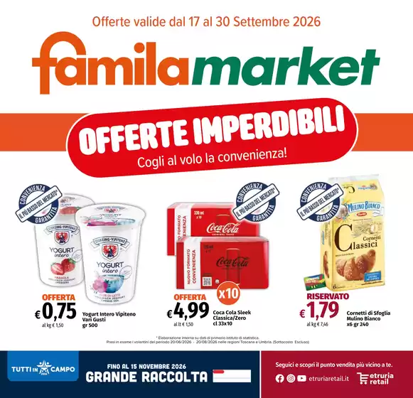 Volantino Famila Market | Offerte imperdibili | 2026-09-17T00:00:00.000Z - 2026-09-30T00:00:00.000Z