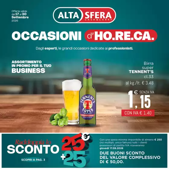 Volantino Altasfera | Occasioni d'HO.RE.CA. | 2026-09-17T00:00:00.000Z - 2026-09-30T00:00:00.000Z