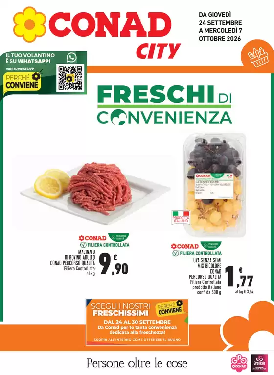 Volantino Conad City a Castro | Freschi di convenienza | 2026-09-24T00:00:00.000Z - 2026-10-07T00:00:00.000Z