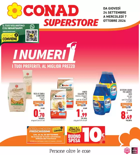 Volantino Conad Superstore | I numeri 1 | 2026-09-24T00:00:00.000Z - 2026-10-07T00:00:00.000Z