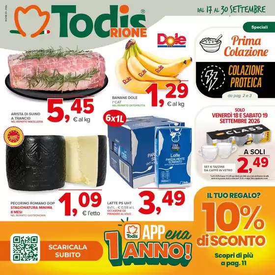 Volantino Todis | Prima Colazione | 2026-09-17T00:00:00.000Z - 2026-09-30T00:00:00.000Z