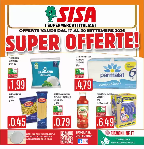 Volantino Sisa | Super offerte! | 2026-09-17T00:00:00.000Z - 2026-09-30T00:00:00.000Z