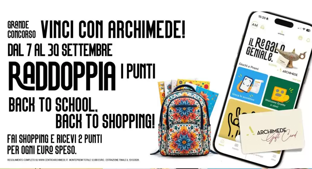 Volantino Archimede a Rieti | Grande concorso  | 2026-09-17T00:00:00.000Z - 2026-09-30T00:00:00.000Z
