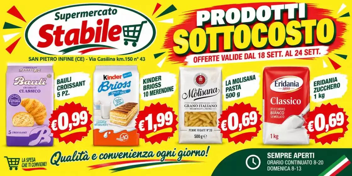 Volantino Supermercati Stabile | Prodotti sottocosto | 2026-09-18T00:00:00.000Z - 2026-09-24T00:00:00.000Z