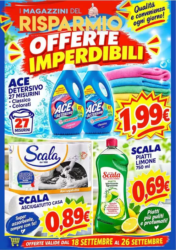 Volantino Magazzini del Risparmio a Bergamo | Offerte Imperdibili | 2026-09-18T00:00:00.000Z - 2026-09-26T00:00:00.000Z