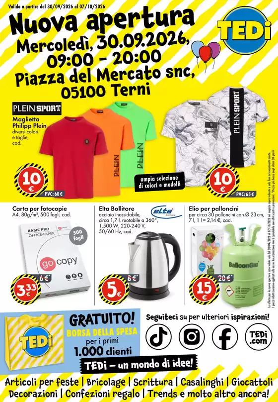 Volantino Tedi | Nueva apertura | 2026-09-26T00:00:00.000Z - 2026-10-02T00:00:00.000Z