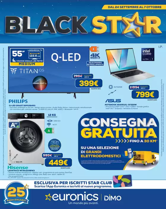 Volantino Euronics a Portogruaro | Black Star | 2026-09-24T00:00:00.000Z - 2026-10-07T00:00:00.000Z