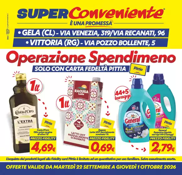 Volantino SuperConveniente | Operazione spendimeno | 2026-09-22T00:00:00.000Z - 2026-10-01T00:00:00.000Z