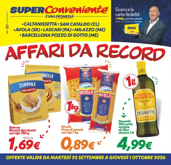 Volantino SuperConveniente | Affari da record | 2026-09-22T00:00:00.000Z - 2026-10-01T00:00:00.000Z