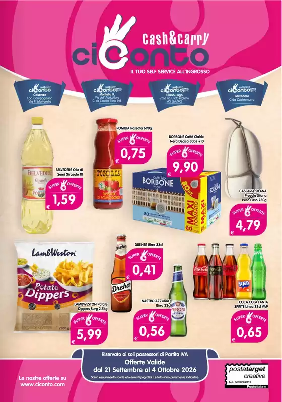 Volantino CiConto | Offerte CiConto | 2026-09-21T00:00:00.000Z - 2026-10-04T00:00:00.000Z
