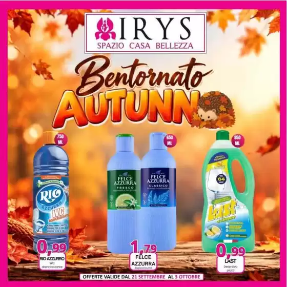 Volantino Irys | Bentornato autunno | 2026-09-21T00:00:00.000Z - 2026-10-03T00:00:00.000Z