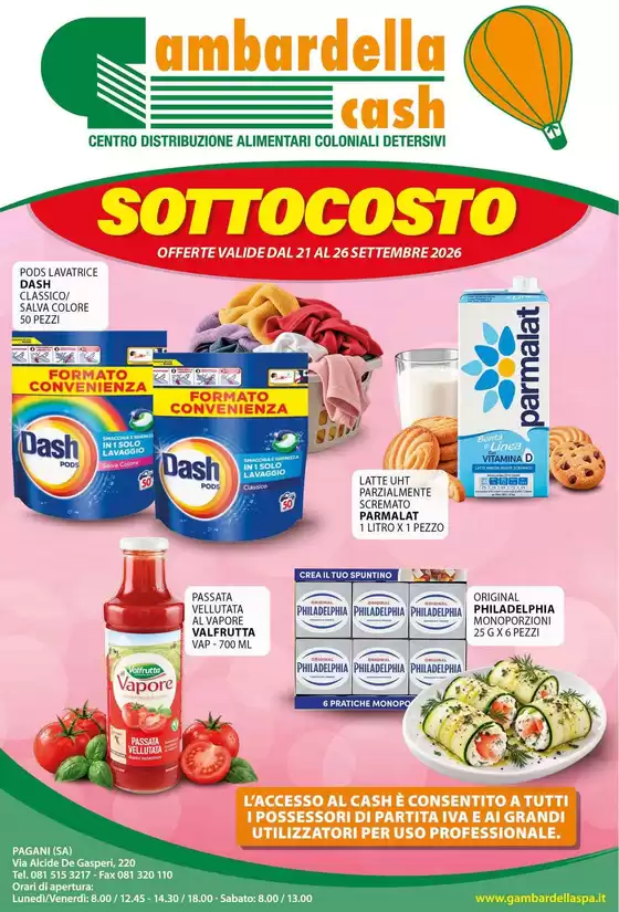 Volantino Gambardella Cash a Casaleone | Sottocosto | 2026-09-21T00:00:00.000Z - 2026-09-26T00:00:00.000Z