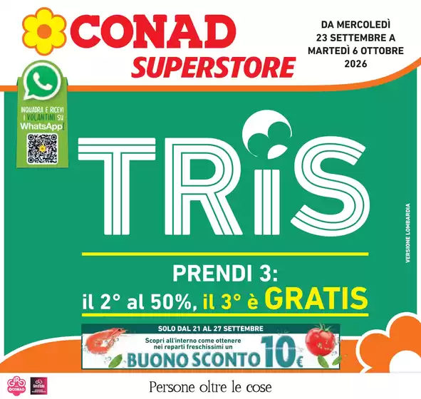 Volantino Conad Superstore a Esine | TRIS | 2026-09-23T00:00:00.000Z - 2026-10-06T00:00:00.000Z