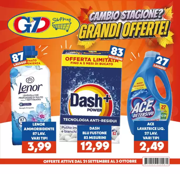 Volantino GeD SHOPPING | Cambio stagione? Grandi offerte! | 2026-09-21T00:00:00.000Z - 2026-10-03T00:00:00.000Z