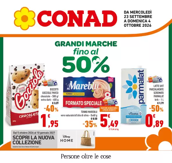 Volantino Conad a Cossato | Grandi Marche fino al 50% | 2026-09-23T00:00:00.000Z - 2026-10-04T00:00:00.000Z