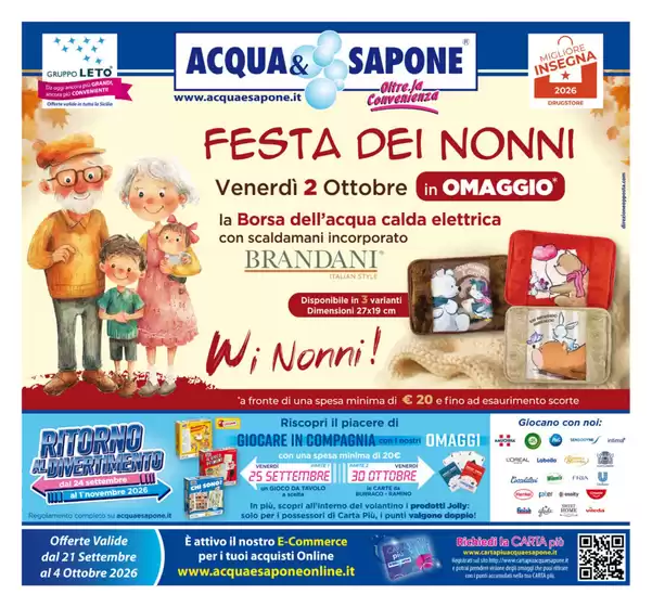 Volantino Acqua & Sapone a Cammarata | Festa del nonni | 2026-09-21T00:00:00.000Z - 2026-11-01T00:00:00.000Z