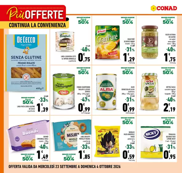Volantino Conad | Più offerte continua la convenienza | 2026-09-23T00:00:00.000Z - 2026-10-04T00:00:00.000Z