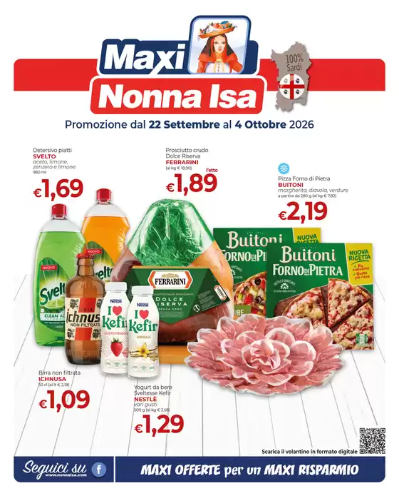 Volantino Maxi Nonna Isa a Campobello di Mazara | Maxi offerte | 2026-09-22T00:00:00.000Z - 2026-10-04T00:00:00.000Z