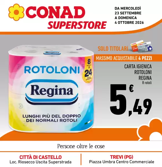 Volantino Conad Superstore | Extra Convenienza | 2026-09-23T00:00:00.000Z - 2026-10-04T00:00:00.000Z