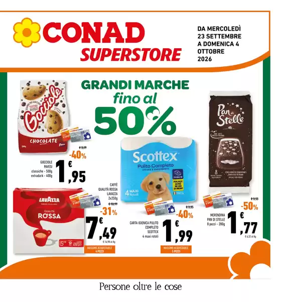 Volantino Conad Superstore a San Mango d'Aquino | Grandi Marche fino al 50% | 2026-09-24T00:00:00.000Z - 2026-10-04T00:00:00.000Z