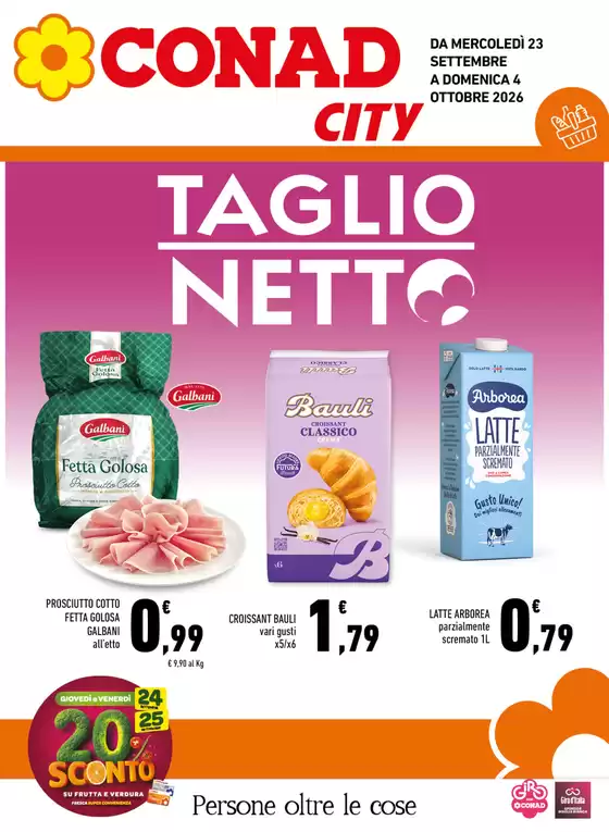 Volantino Conad City a Belpasso | Taglio Netto | 2026-09-24T00:00:00.000Z - 2026-10-04T00:00:00.000Z
