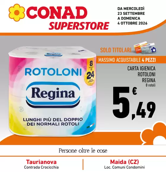 Volantino Conad Superstore a Girifalco | Extra Convenienza | 2026-09-24T00:00:00.000Z - 2026-10-04T00:00:00.000Z