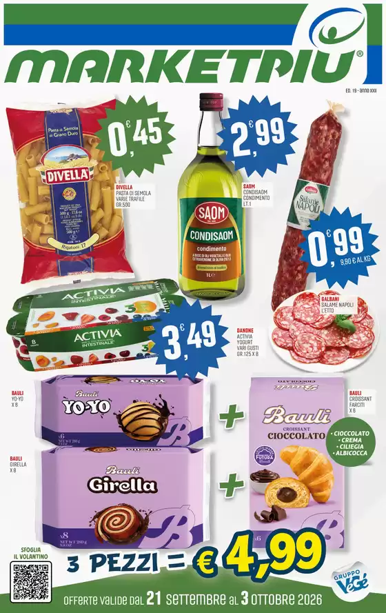 Volantino Marketpiù | Offerte valide dal 21 al 3 ottobre | 2026-09-21T00:00:00.000Z - 2026-10-03T00:00:00.000Z