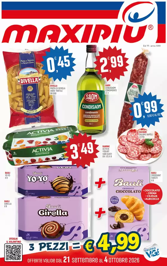 Volantino Maxipiù | Offerte valide dal 21 al 4 ottobre | 2026-09-21T00:00:00.000Z - 2026-10-04T00:00:00.000Z