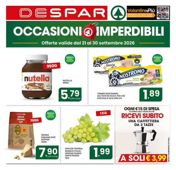 Volantino Despar | Offerte imperdibili | 2026-09-21T00:00:00.000Z - 2026-09-30T00:00:00.000Z