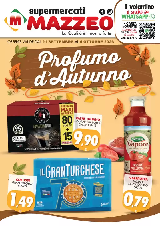 Volantino Mazzeo Supermercati | Profumo d'autunno | 2026-09-21T00:00:00.000Z - 2026-10-04T00:00:00.000Z