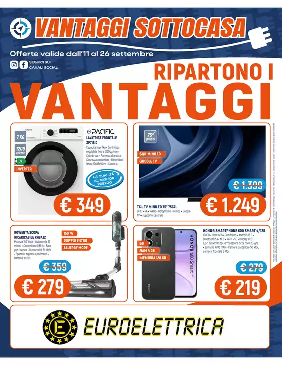 Volantino Euroelettrica a Montebelluna | Ripartono i vantaggi | 2026-09-21T00:00:00.000Z - 2026-09-26T00:00:00.000Z